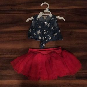 Cat & Jack 4th of July outfit 3-6m